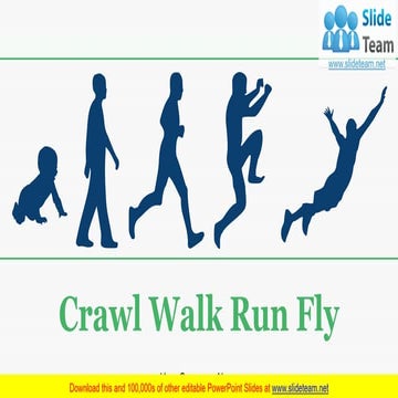 Crawl Walk Run Fly Arrow Pointer | PPT
