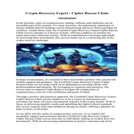 Reclaim Your Stolen Crypto Assets: The Best Crypto Recovery Service | PDF