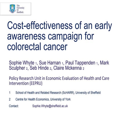 Cost-effectiveness of an early awareness campaign for colorectal cancer