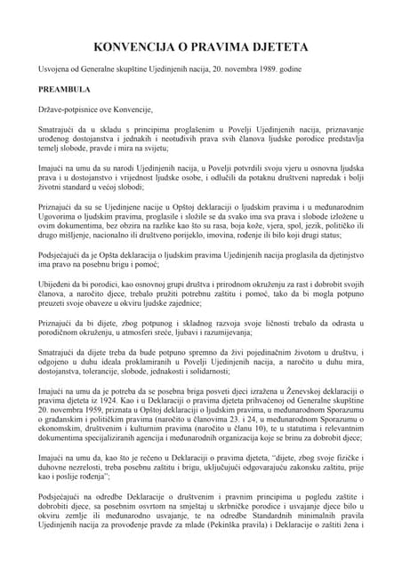 Convention on the Rights of the Child - Bosnian version