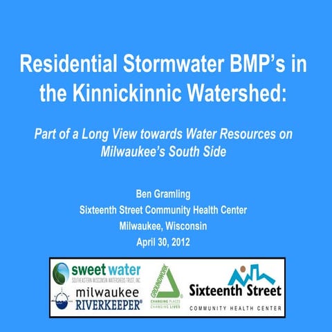 Clean Rivers, Clean Lake 8 -- Home BMPs in the KK -- Ben Gramling