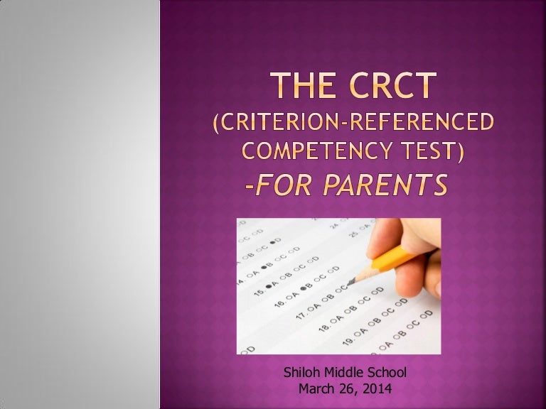 Crct Parent Power Point