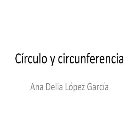 Círculo y circunferencia