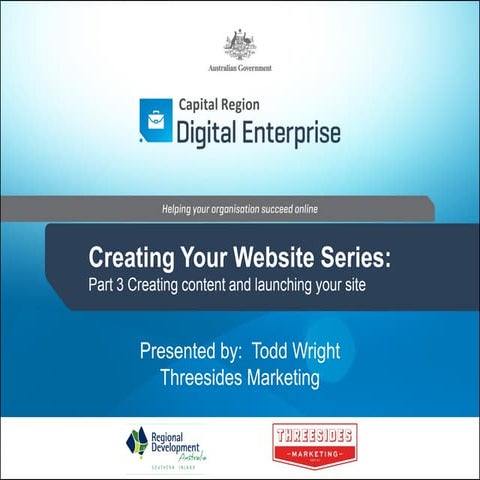 Creating a Website: Creating Content and Launching Your Site