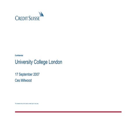 Crédit Suisse introduction