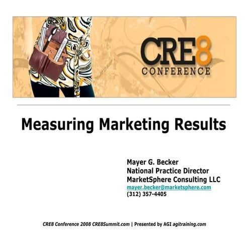 Aquent CRE8 Measurement M Becker