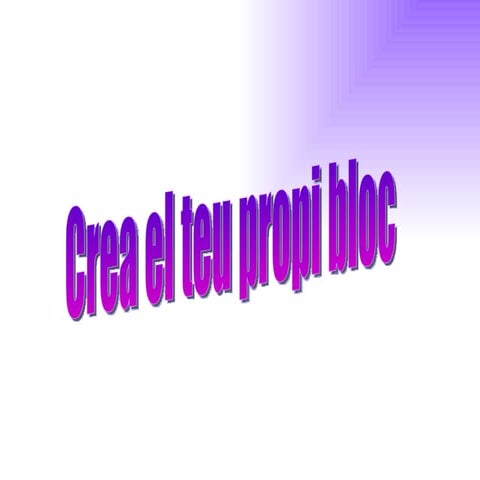 Crea El Teu Propi Bloc. Fran Victor Alba