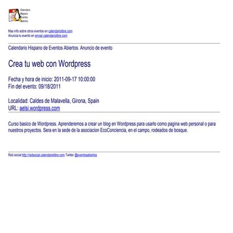 Crea tu web con Wordpress