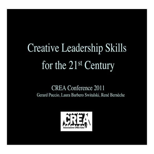 Crea 2011 creative leadership slides