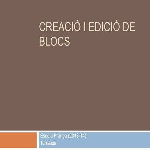 Creació de blocs   sessió 1