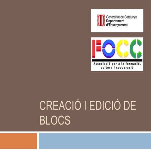 Creació de blocs   presentació