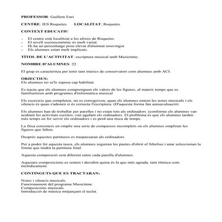 Creació I Edició De Partitures