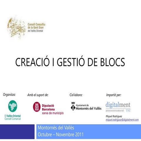 Creació i gestió de blocs