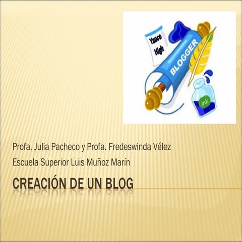 Creación de un Blog