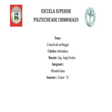 Creación de blogger clase 1