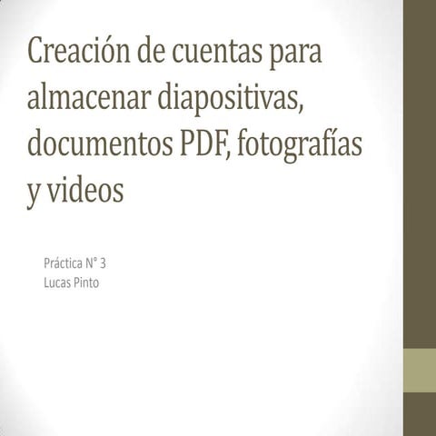 Creación de cuentas