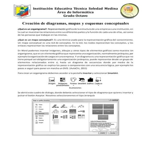 Creación de diagramas en Word