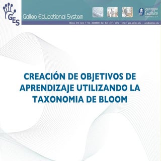 Creación De Objetivos Con La  Taxon...