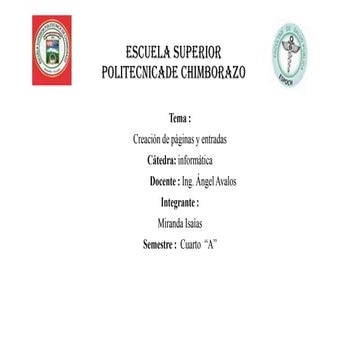 Creación de paginas y entradas clase 2