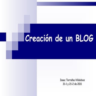 Creación de un blog en blogger
