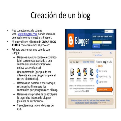 Creación de un blog