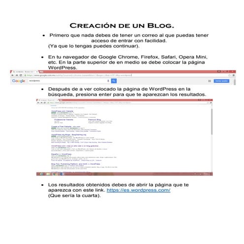 Creación de un blog