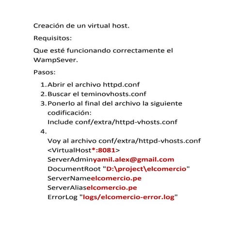 Creación de un virtual host