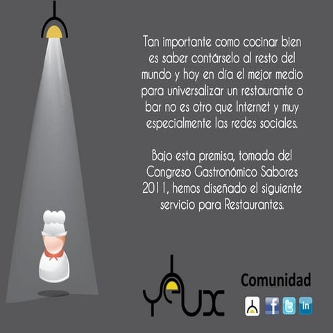 Servicios Yeux - Creación de valor en redes sociales (para restaurantes)