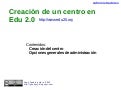 Creación de un centro en Edu 2.0