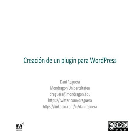 Creación de un plugin para WordPress