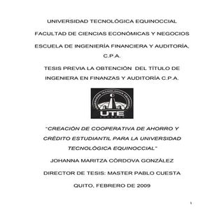 Creacion cooperativa de ahorro y cr...