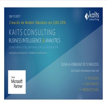 Creacion de Cubos Tabulares en SSAS 2016