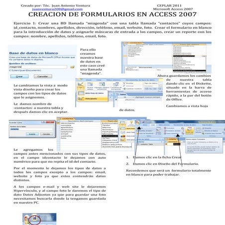 Creacion de formularios en access 2007
