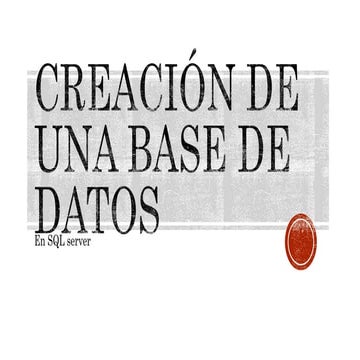 C reacion de una base de datos en sql