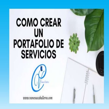 Creacion de un portafolio de servicios | PPTX
