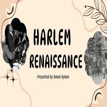 The Harlem Renaissance movement by Amani Ayman