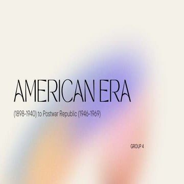 Contemporary arts in the Philippines - American Era