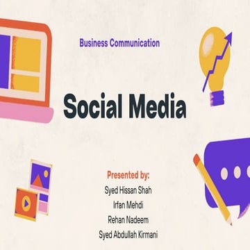 Social Media in Business Communicatio  n