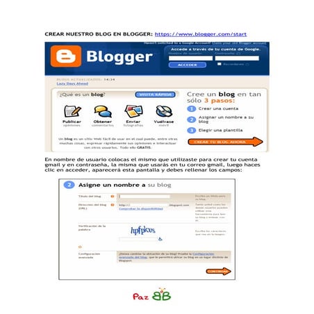 Crear Nuestro Blog En Blogger