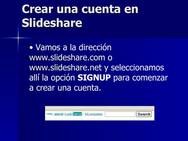 Crear Una Cuenta En Slideshare