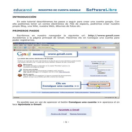 Crear cuenta en gmail | PDF