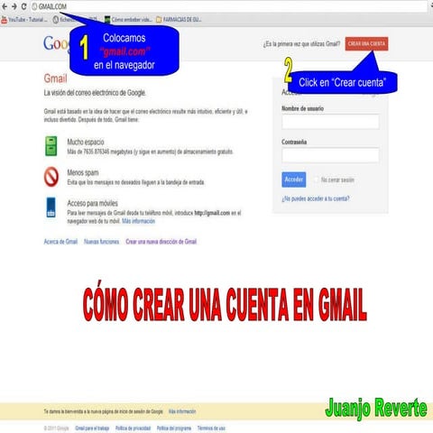 Crear cuenta gmail