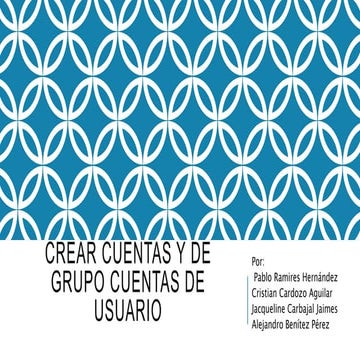 Crear cuentas de usuario y de grupo