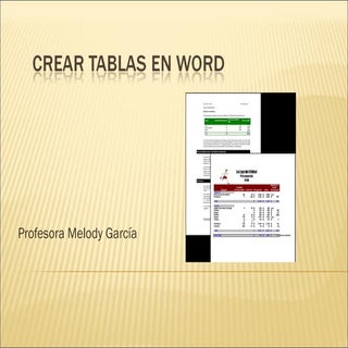Crear tablas en word
