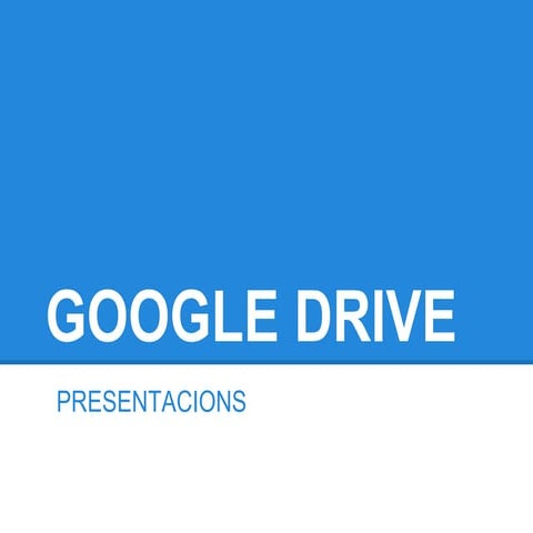 Crear una presentació amb el google drive | PPTX