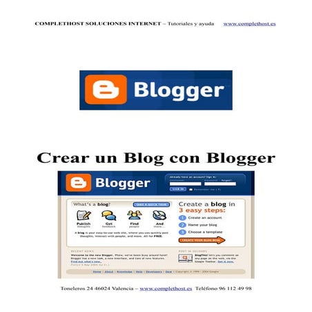 Crear un blog con blogger
