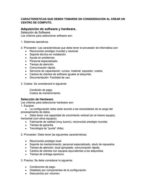 Crear un centro de cómputo