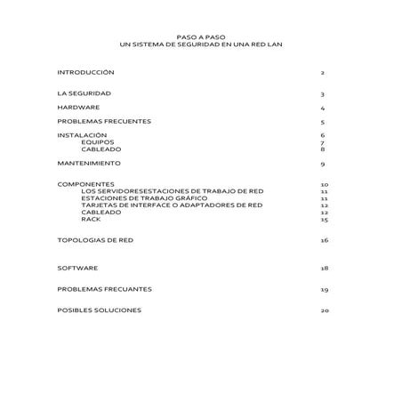 Paso a paso:guia básica para lograr un sistema de seguridad en redes LAN
