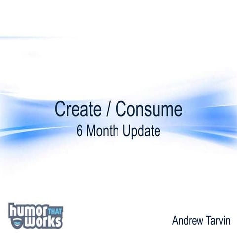 Create Consume Analysis