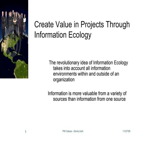 Create Value In Projects Through Information Ecology2